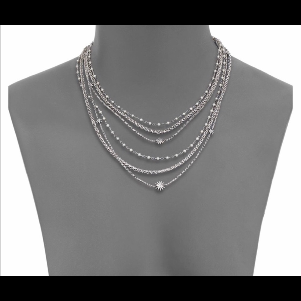 Unique David Yurman Starburst & Pearls Necklace